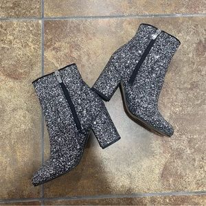 Marc Fisher Sparkly Silver Boots